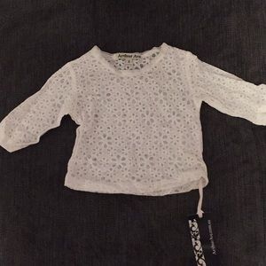 Floral lace baby girl top